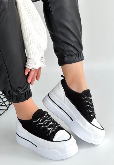 Hkursat Dalen Siyah Keten Bağcıklı Spor Ayakkabı