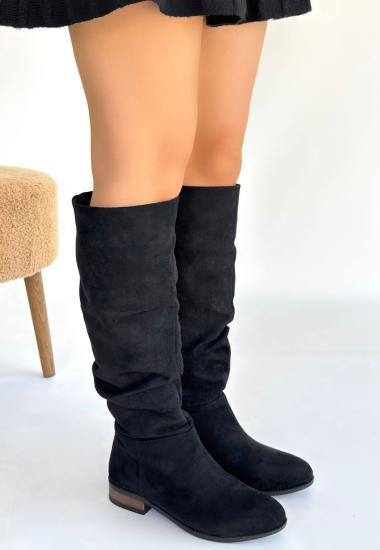 Bluefeet Siyah Süet Körüklü Kadın Çizme