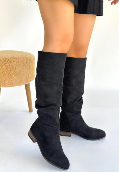 Bluefeet Siyah Süet Körüklü Kadın Çizme