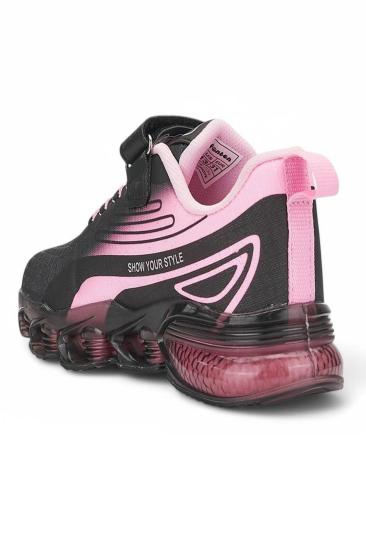 Hkursat Siyah Pembe Kız Çocuk Yazlık Spor Ayakkabı