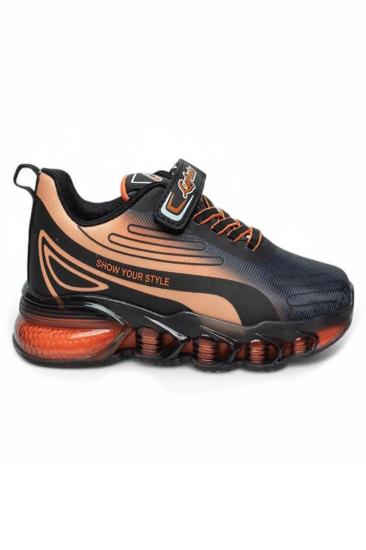 Hkursat Siyah Turuncu Erkek Çocuk Yazlık Spor Ayakkabı