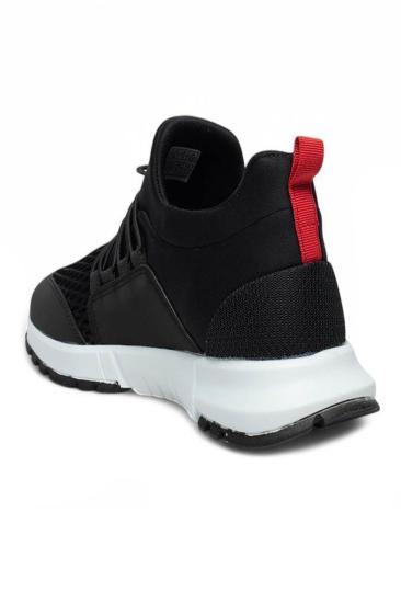Hkursat Glc Siyah Kırmızı Erkek Fileli Sneaker Spor Ayakkabı