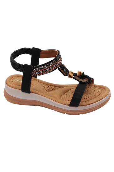 Hkursat Akç A27 Siyah Günlük Kadın Sandalet Ayakkabı