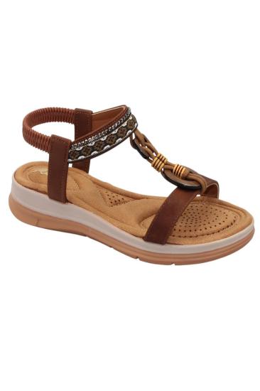 Hkursat Akç A27 Kahve Günlük Kadın Sandalet Ayakkabı
