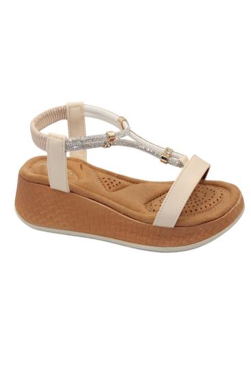 Hkursat Akç A33 Krem Taşlı Kadın Sandalet Ayakkabı