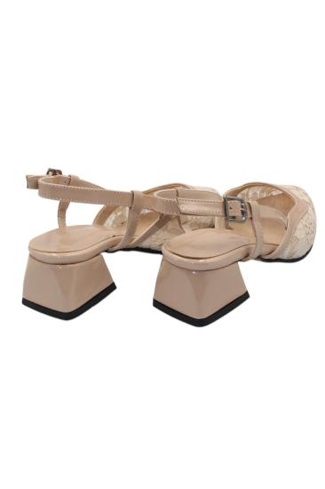 Hkursat Ten Tüllü Klasik Kısa Topuk Kadın Ayakkabı