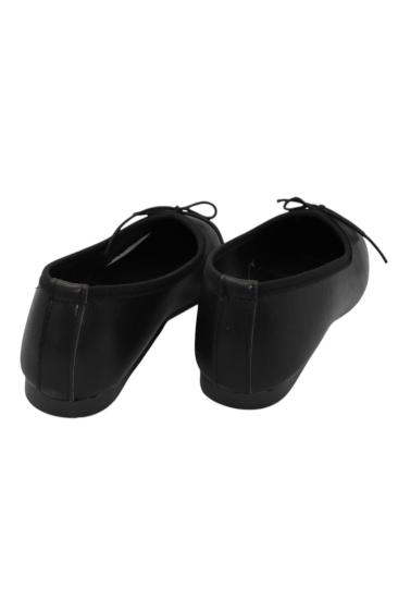 Hkursat Siyah Cilt Tokalı Günlük Babet Ayakkabı