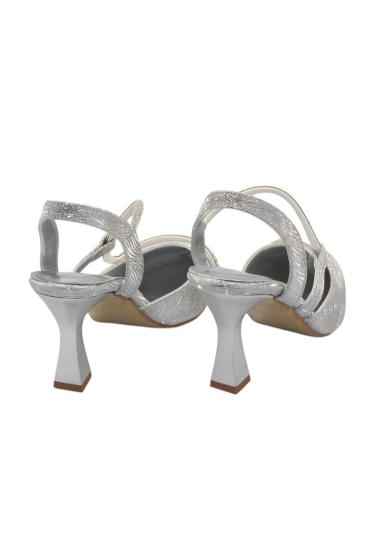 Hkursat Gümüş Taşlı Kadın 8 Cm Topuklu Ayakkabı