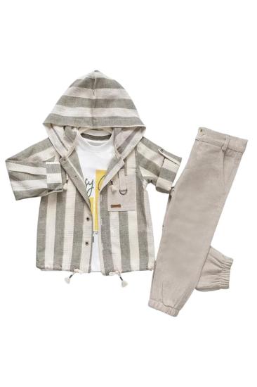 Hkursat Gri 3 Lu Erkek Çocuk Takım 2-5 Yaş