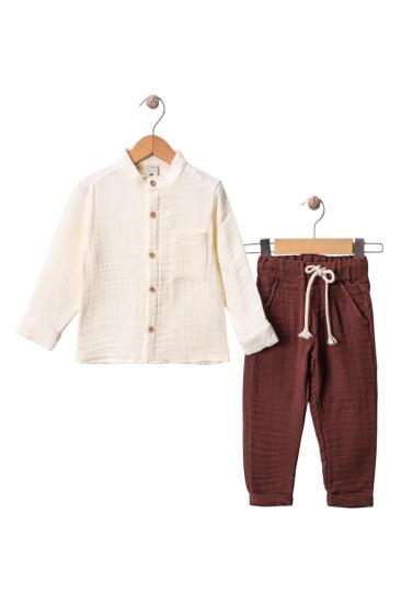 Hkursat Kahverengi İkili Erkek Çocuk Takım 2Y,3Y,4Y,5Y