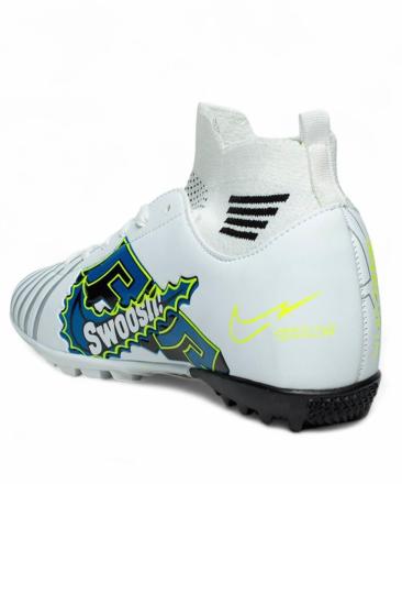 Hkursat Twg Beyaz Boğazlı Halısaha Erkek Futbol Ayakkabı