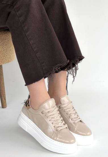 Hkursat Jetan Bej Rugan Bağcıklı Spor Ayakkabı