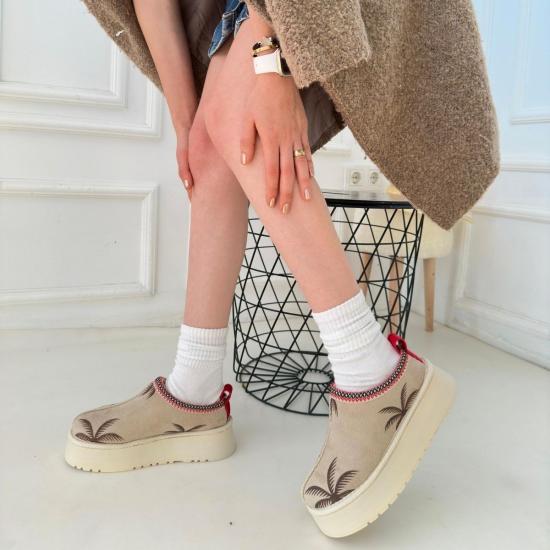 Bluefeet Mucy Bej Süet Bot