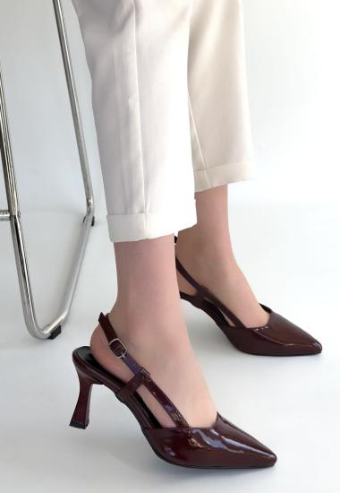 Bluefeet Bordo Rugan Topuklu Ayakkabı