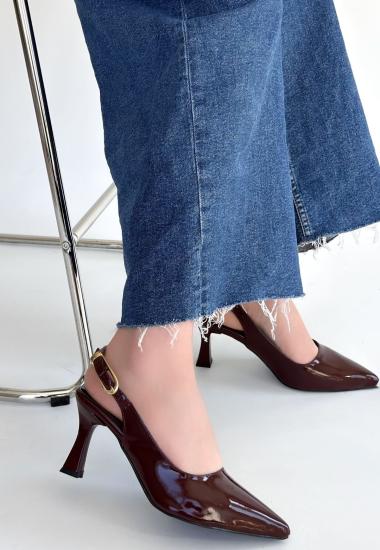 Bluefeet Bordo Rugan Kadın Topuklu Ayakkabı