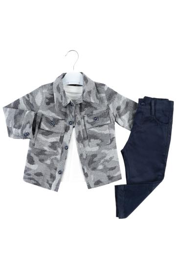 Hkursat Siyah Ceketli 3lü Takım 5Y,6Y,7Y,8Y Erkek Çocuk