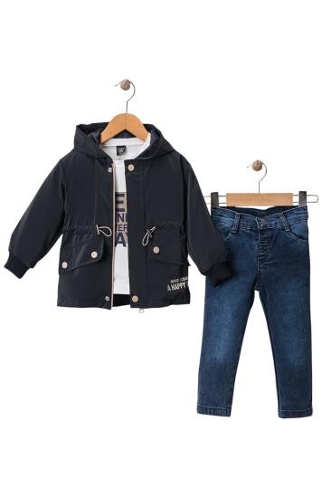 Hkursat Lacivert 3lü Trenç Tkm 5Y,6Y,7Y,8Y Erkek Çocuk