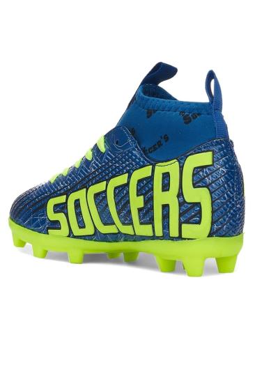 Hkursat NS01 Mavi Sarı Erkek Çocuk Çoraplı Halısaha Krampon