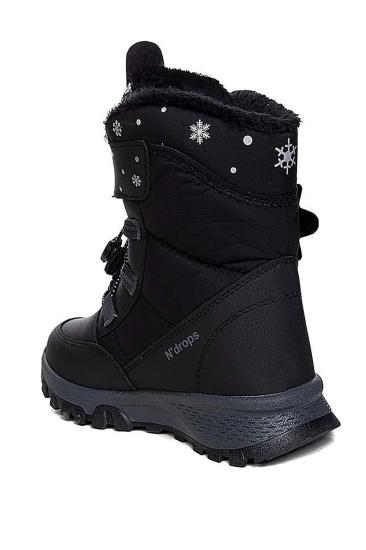 Hkursat Nds Cırtlı Siyah Füme Kız Çocuk Kar Botu Ayakkabı