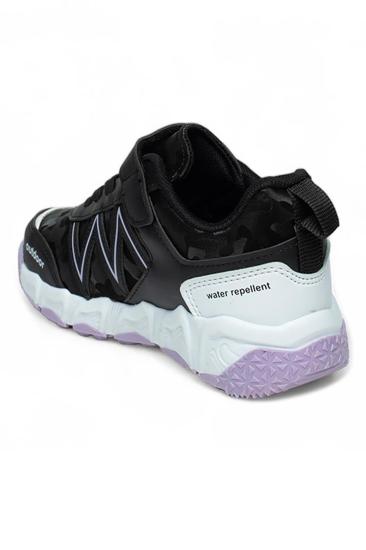 Hkursat Rym Siyah Lila Kız Çocuk Treking Kısa Bot Ayakkabı