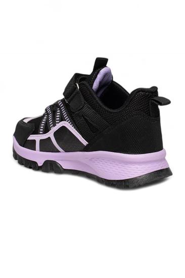 Hkursat Spr Siyah Lila Kız Çocuk Treking Kısa Bot Ayakkabı