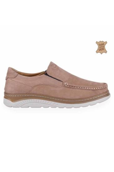 Hkursat Bej Nubuk Hakiki Deri Erkek Günlük Ayakkabı