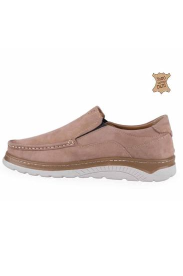 Hkursat Bej Nubuk Hakiki Deri Erkek Günlük Ayakkabı
