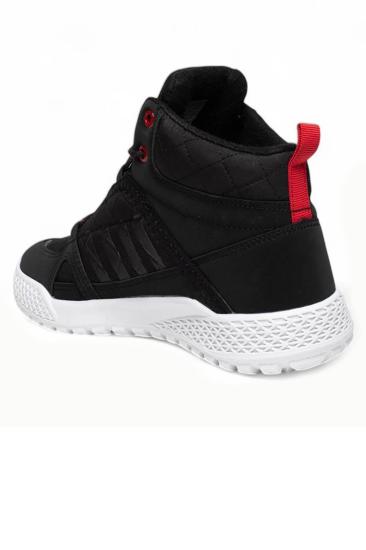 Hkursat Glc Siyah Kırmızı Erkek Basket Sneaker Spor Ayakkabı