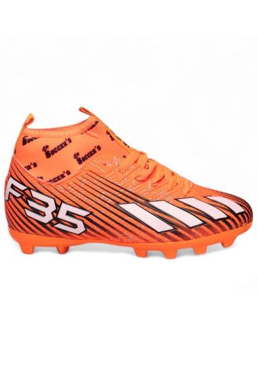 Hkursat Bys Oranj Beyaz Erkek Futbol Krampon Ayakkabı