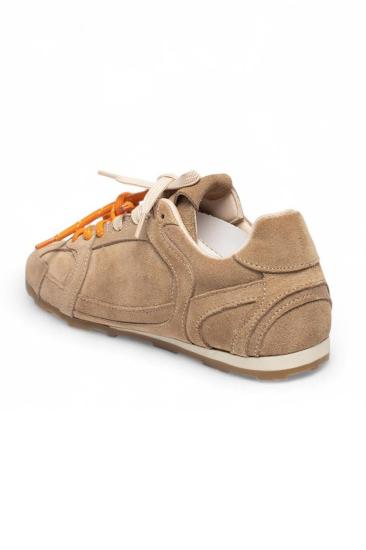 Hkursat Vizon Hakiki Deri Süet Çift Bağcıklı Kadın Spor Ayakkabı