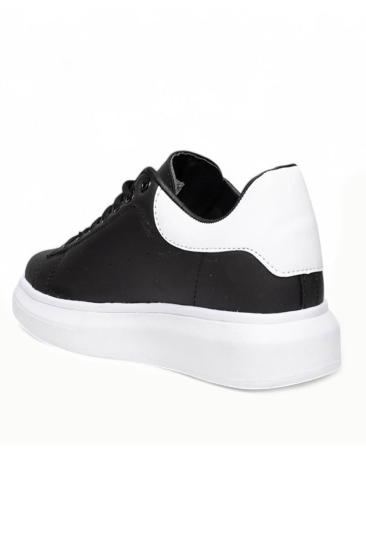 Hkursat Jgp Siyah Beyaz Bağcıklı Kadın Spor Ayakkabı