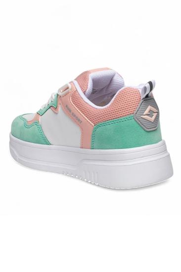 Hkursat Slz Yeşil Pudra Cilt Bağcıklı Kadın Spor Ayakkabı