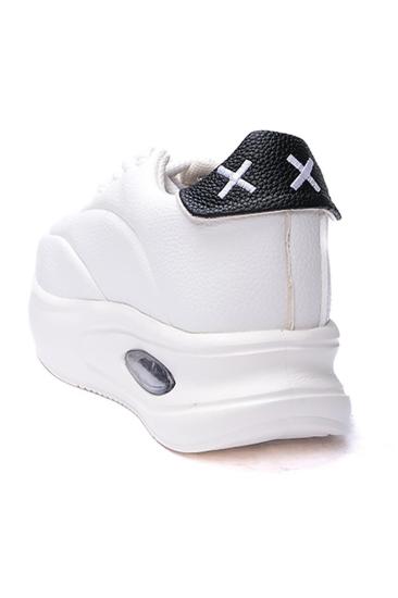 Hkursat Dvm Ekru Siyah Günlük Kadın Sneaker Spor Ayakkabı