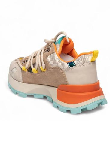 Hkursat Nut Oranj Multi Süet Cilt Bağcıklı Spor Ayakkabı