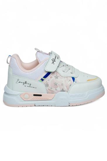 Hkursat Als Beyaz Pembe Cilt Kız Çocuk Sneaker Spor Ayakkabı