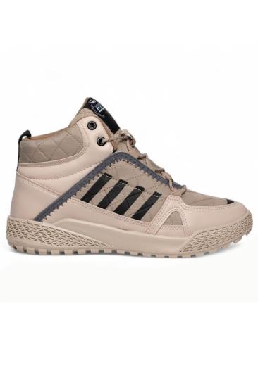 Hkursat Glc Bej Siyah Erkek Basket Sneaker Spor Ayakkabı