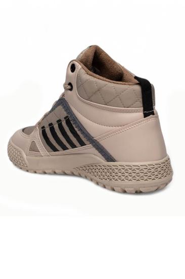 Hkursat Glc Bej Siyah Erkek Basket Sneaker Spor Ayakkabı