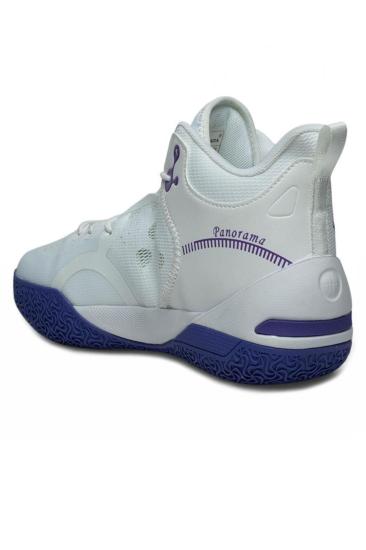Hkursat Pnr Beyaz Mor Triko Erkek Basket Spor Ayakkabı