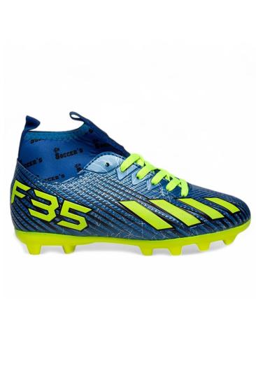 Hkursat Bys Mavi Sarı Erkek Futbol Krampon Ayakkabı