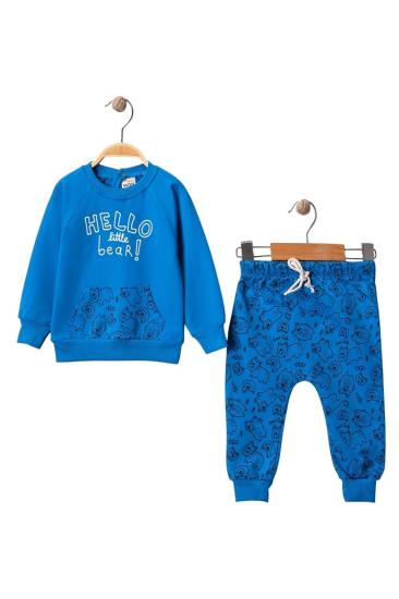 Hkursat Wwc Mavi Ayıcık Cepli Erkek Bebek Takım
