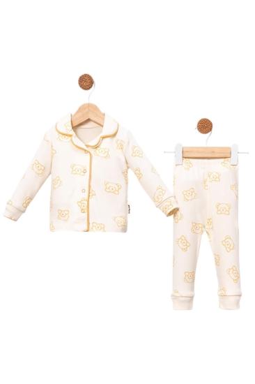 Hkursat Bbc Sarı Lüks Çıtçıtlı Kız Bebe Pijama Takımı