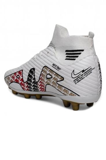 Hkursat Twg Beyaz Boğazlı Erkek Krampon Futbol Ayakkabı