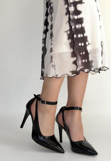 Bluefeet Siyah Rugan Stiletto Ayakkabı