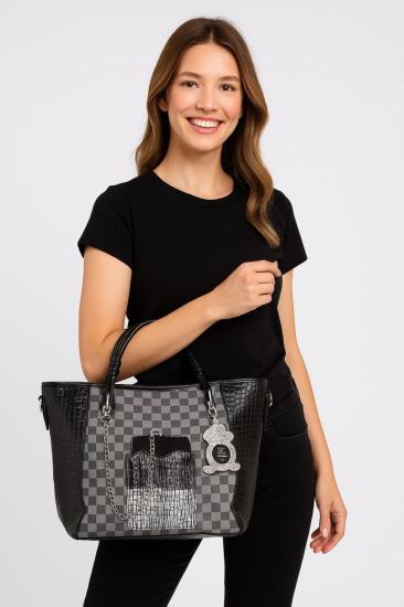 Hkursat Avaj Siyah Cilt Omuz Çantası