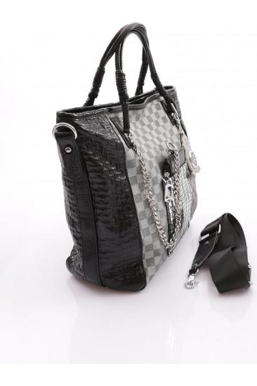 Hkursat Avaj Siyah Cilt Omuz Çantası