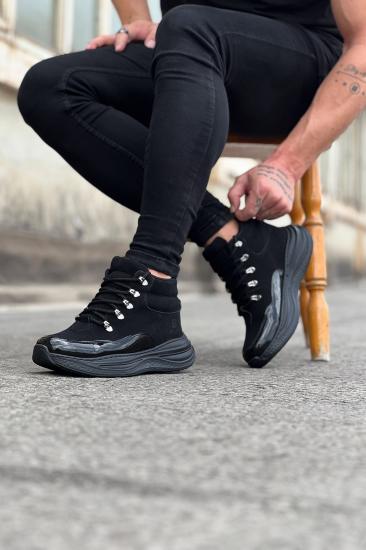 Hkursat HK035 Kömür Rugan Yüksek Taban Yarım Bilek Bot