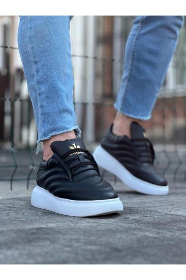 Hkursat HK094 Siyah Cilt Erkek Casual Ayakkabı