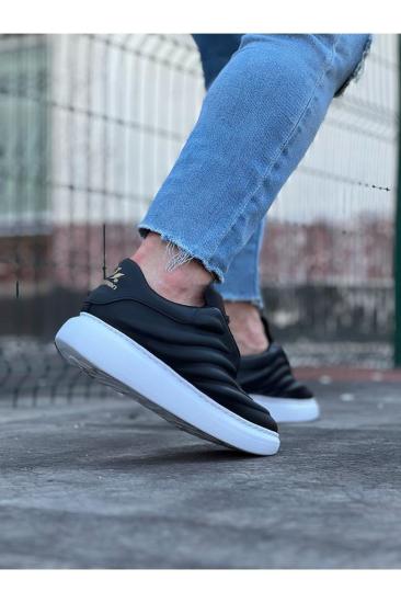 Hkursat HK094 Siyah Cilt Erkek Casual Ayakkabı