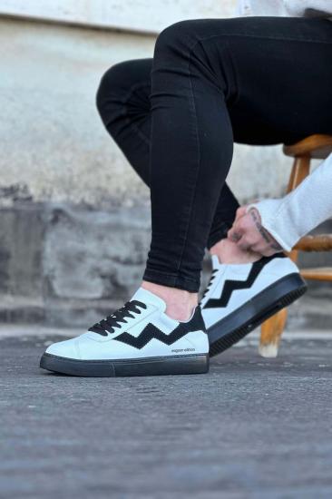 Hkursat HK160 Beyaz Siyah Erkek Casual Ayakkabı