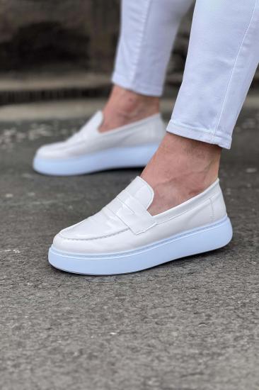 Hkursat HK161 Beyaz Rugan Erkek Casual Ayakkabı